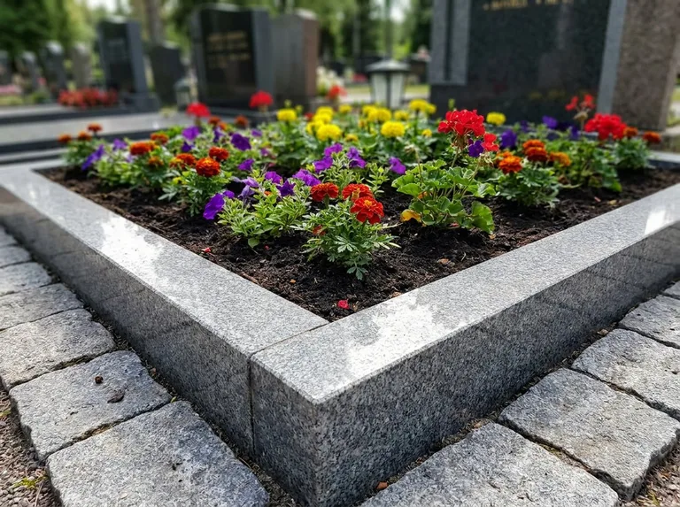 Цветник и многолетники в озеленении могильного участка в Белгороде