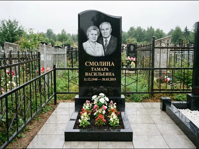 Гравировка портрета на чёрном граните — выполненная работа 10 в Белгороде