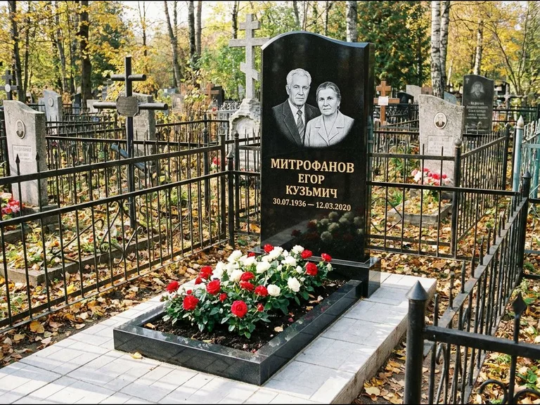 Гравировка портрета на чёрном граните — выполненная работа 17 в Белгороде
