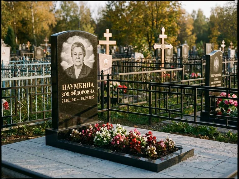 Гравировка портрета на чёрном граните — выполненная работа 30 в Белгороде