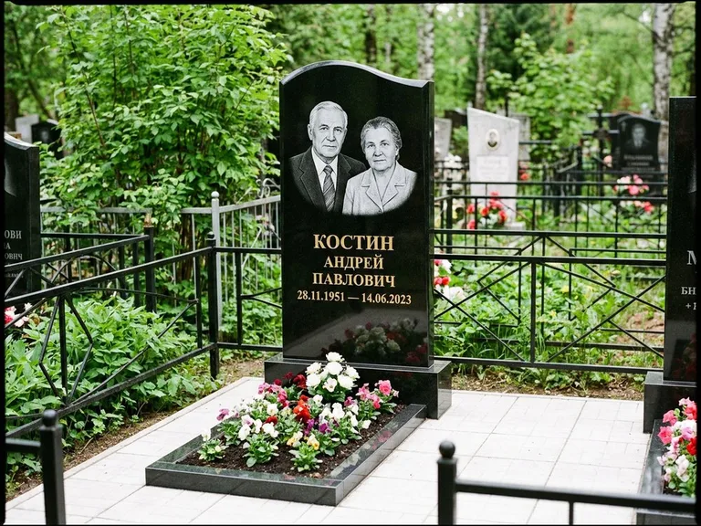 Гравировка портрета на чёрном граните — выполненная работа 3 в Белгороде