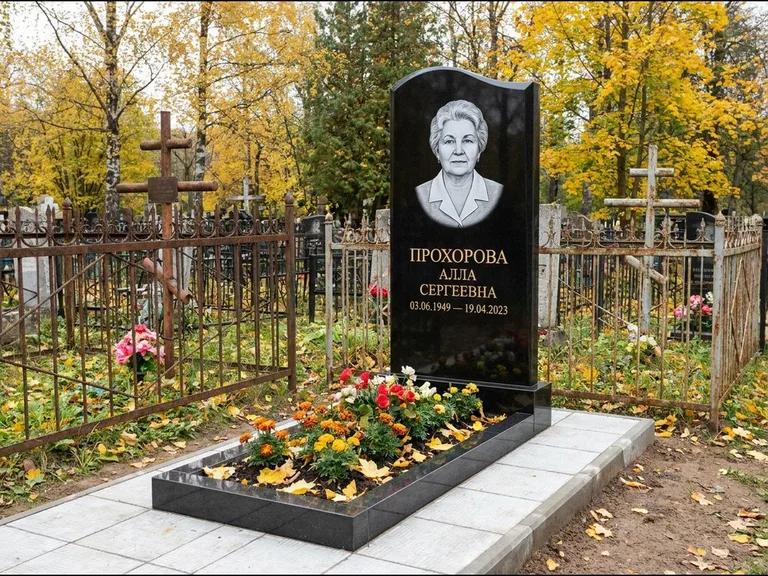 Гравировка портрета на чёрном граните — выполненная работа 8 в Белгороде