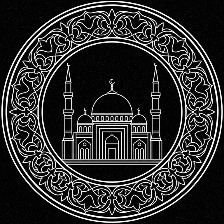 Эскиз: В медальоне — круглый медальон с восточным кантом в Белгороде