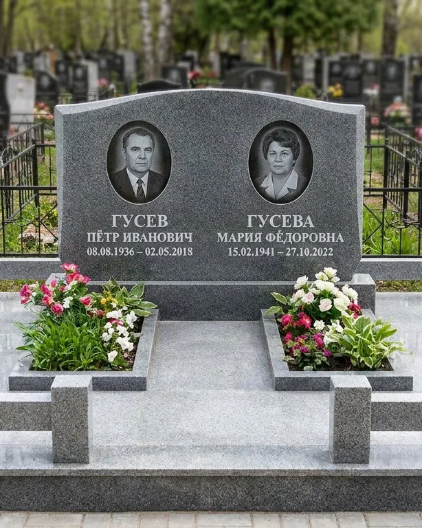 Памятник под ключ из белого мрамора в Белгороде