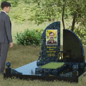 Памятник Комбинированный вертикальный для одного - П065