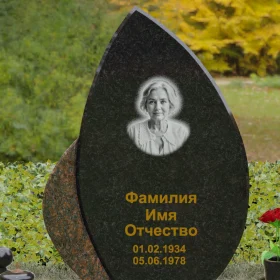 Комбинированный памятник на одного вертикальный - П093