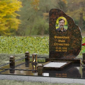 Вертикальный гранитный памятник светский - П123