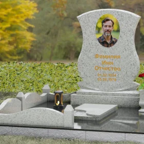 Гранитный вертикальный памятник без креста - П146