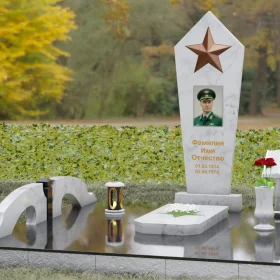 Вертикальный гранитный памятник светский - П191