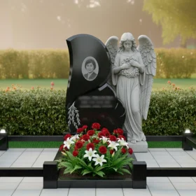 Элитный гранитный вертикальный памятник ПН005 - ПН005