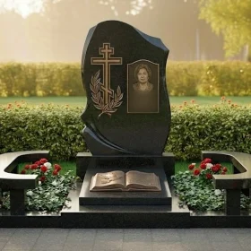 Православный Гранитный вертикальный мемориальный комплекс - ПН378
