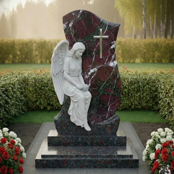 Элитный памятник из Гранита и Мрамора в Салехарде, гранит амфиболит