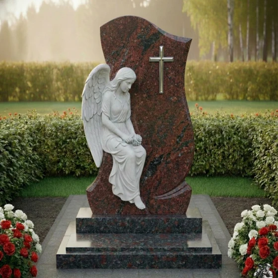 Элитный памятник из Гранита и Мрамора в Салехарде, гранит Лезниковский