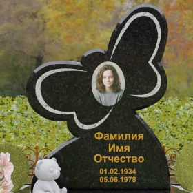 Гранитный вертикальный памятник для одного - П236