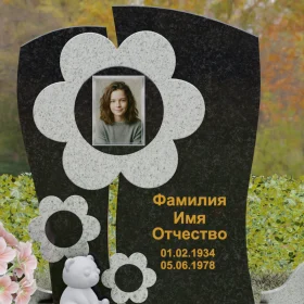 Светский комбинированный вертикальный памятник - П241