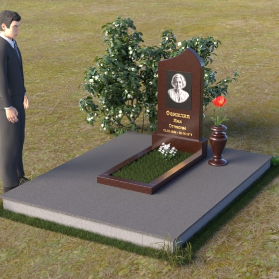 Памятник вертикальный из гранита габбро — диабаз во Владивостоке