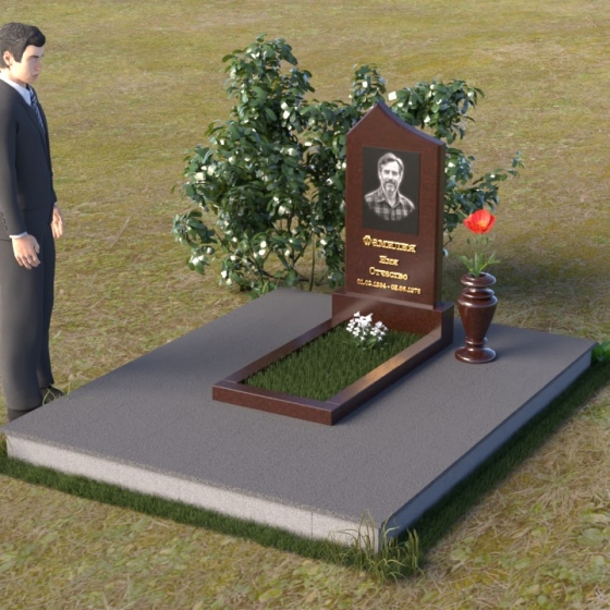 Ритуальное изделие в виде арки из гранита