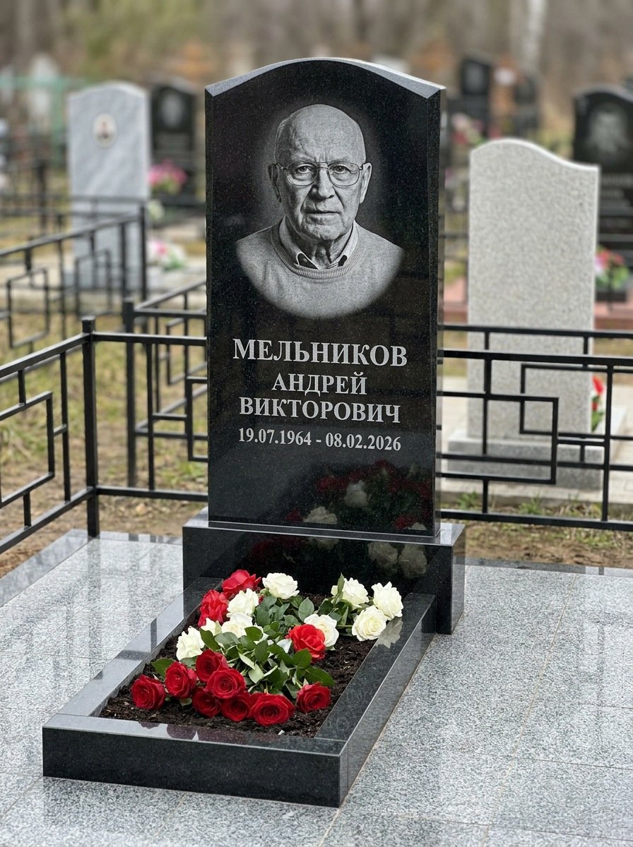 Портрет на памятнике в Белгороде — Мелкое лицо с общего фото — портрет под гравировку