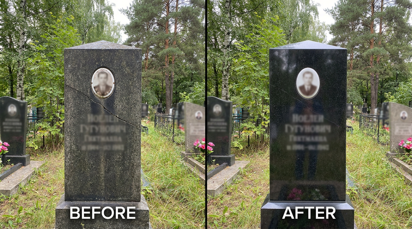 Реставрация памятника в Белгороде — пример 4