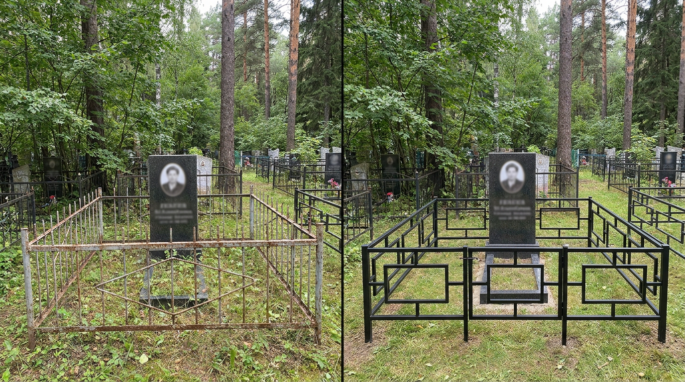 Установка ограды в Белгороде — пример 1