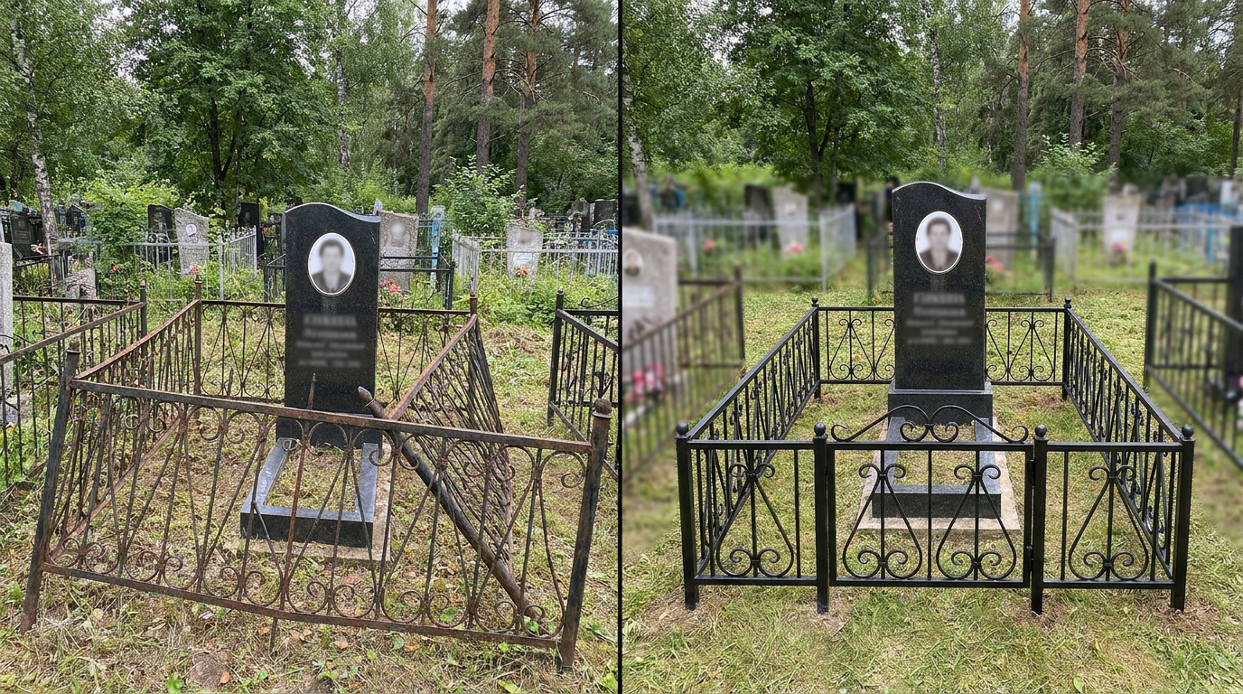 Установка ограды в Белгороде — пример 2