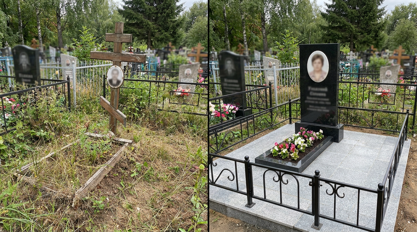 Установка памятника в Белгороде — пример 1