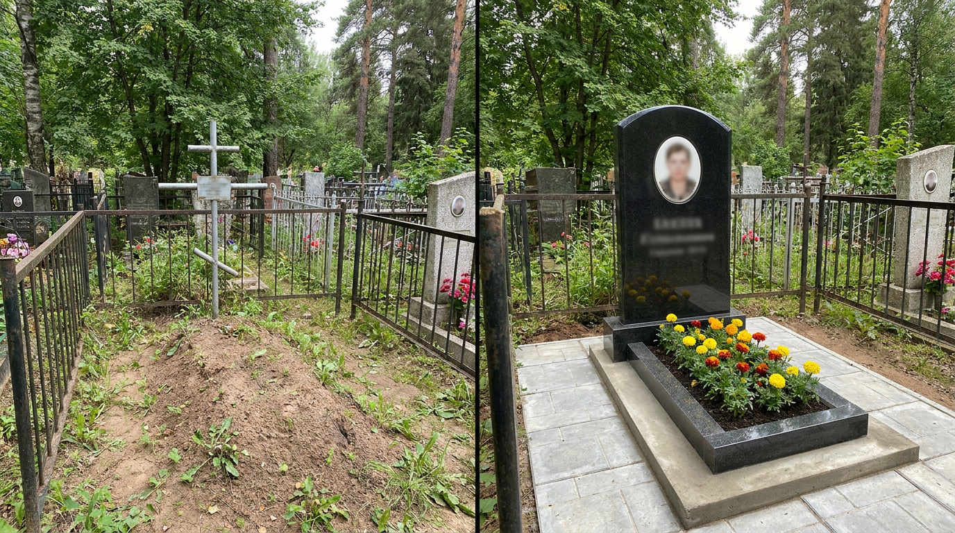 Установка памятника в Белгороде — пример 2
