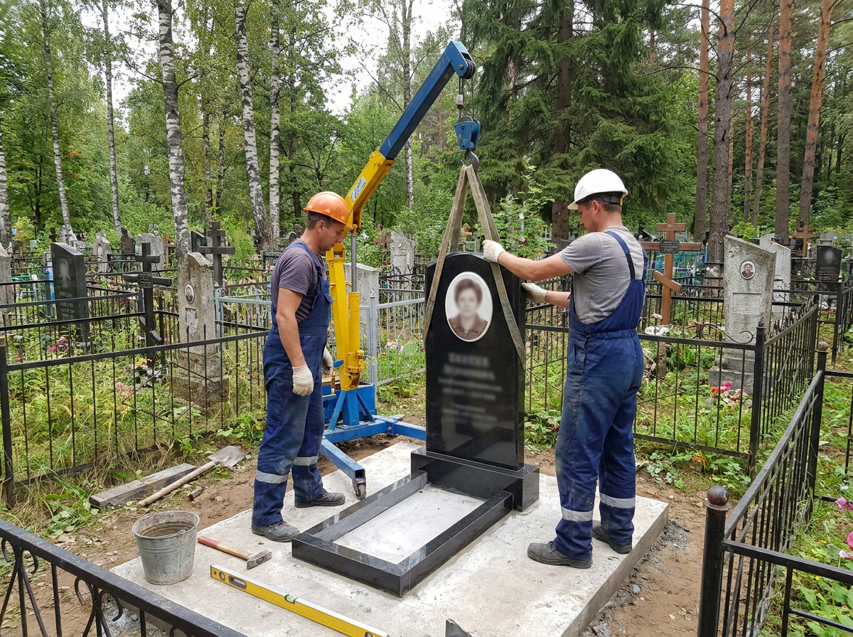 Установка памятника в Белгороде — пример 3